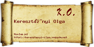 Keresztényi Olga névjegykártya