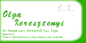 olga keresztenyi business card